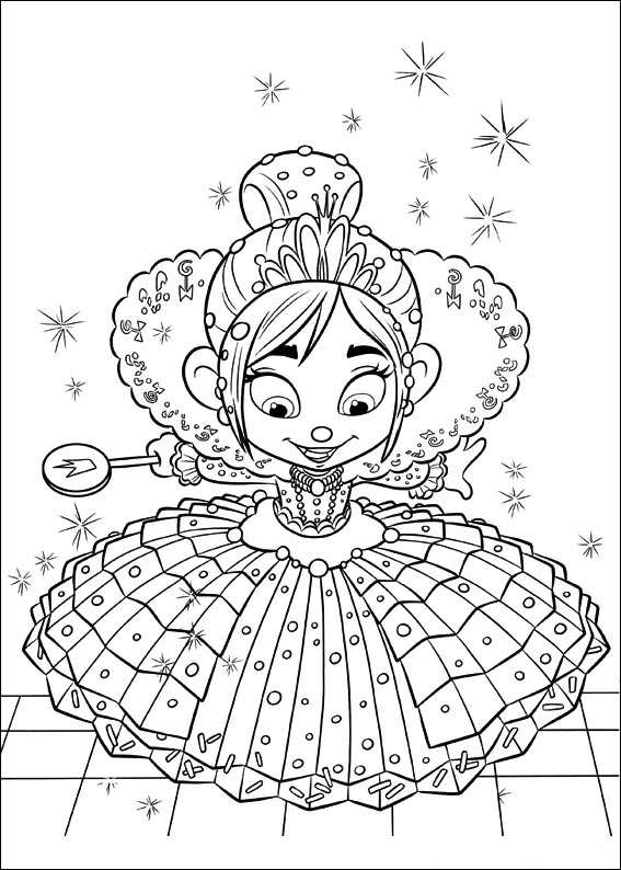 Kids-n-fun.com | Coloring page Wreck it Ralph vanellope 2